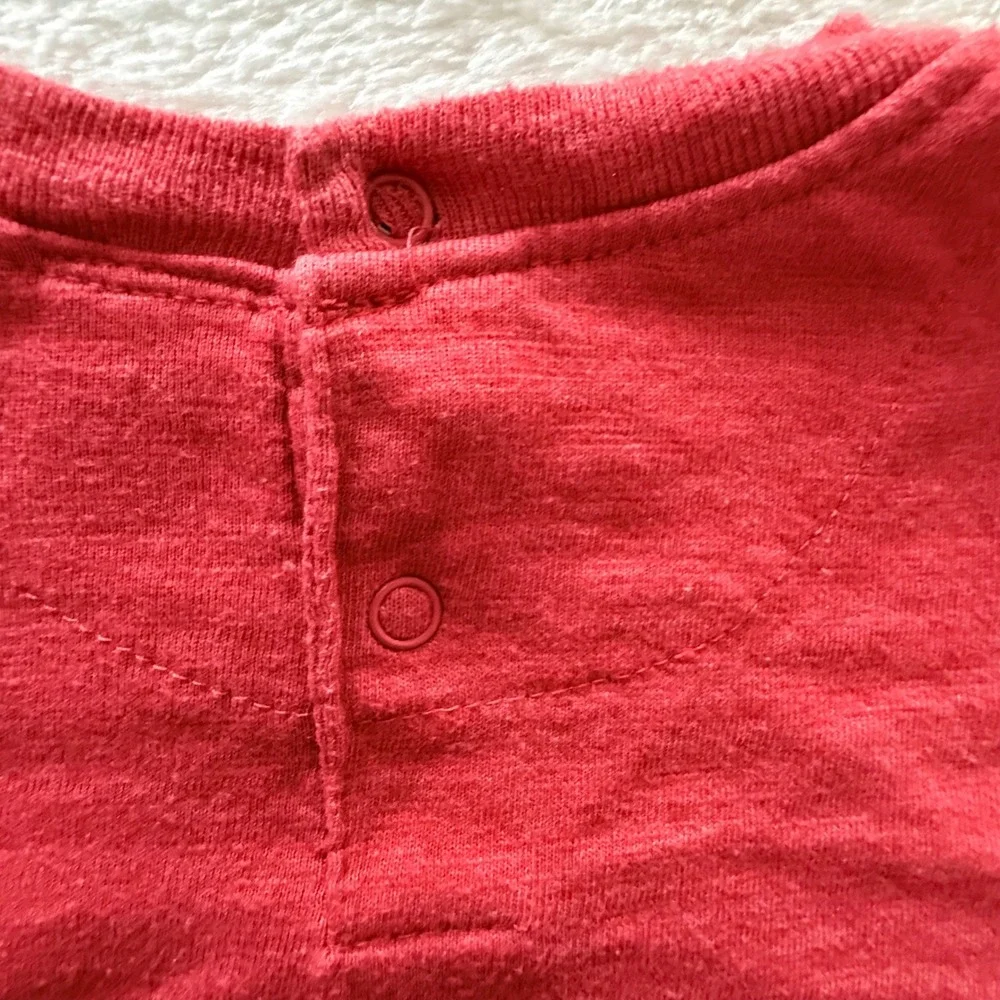 Disney Baby Mickey Mouse Happy Graphic Red Short Sleeve Tee Shirt‎ 12M RN 16435